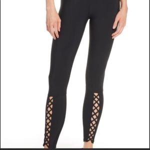 SoulCycle Lace Up Black Workout Leggings